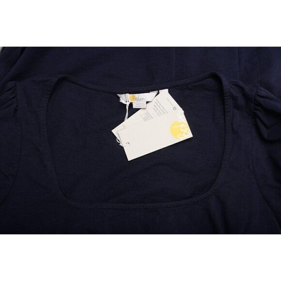 Boden Womens Square Neck Jersey Dress UK 10P US 6P Navy Blue D0157 NWT - Picture 6 of 6